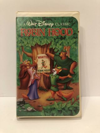 Walt Disney Classic Robin Hood (vhs,  1991) Black Diamond Classics 1189 Vtg.  Rare