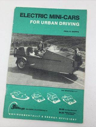 Rare 1977 Electric Mini - Cars For Urban Driving,  3e Vehicles,  Booklet Advertising