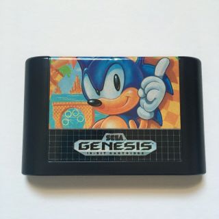 Sonic The Hedgehog 1 Sega Genesis Retail Esrb Rare Version | Cart Only |