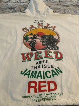 Rare 1990s Vintage Retro Jamaican Ganja Shirt Baja Weed Jane Marijuana Rasta L