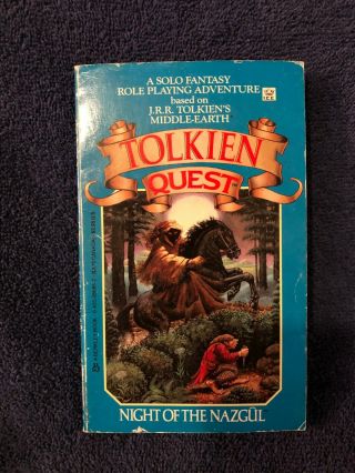 Tolkien Quest Night Of The Nazgul Paperback Solo Fantasy Role Play Rare 1985