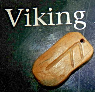 Very Rare Ancient Bone Norse Viking Era Rune Amulet Ansuz – Odin / Woden God 2