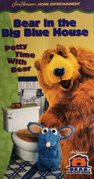 Bear In The Big Blue House - Potty Time With Bear (vhs 1999) - Rare - Ships N 24h