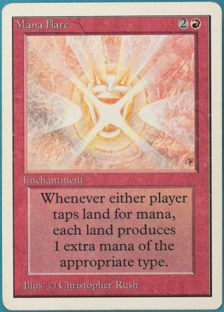 Mana Flare Unlimited Heavily Pld Red Rare Magic Mtg Card (id 220921) Abugames