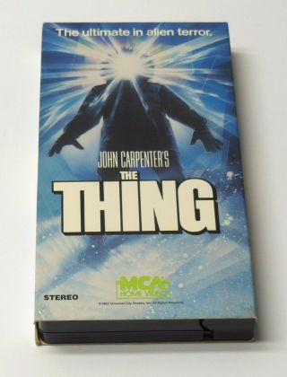 The Thing 1982 Vhs John Carpenter Sci Fi Horror Vg Rare Early 80 