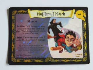Harry Potter Hufflepuff Match Holo Foil Promo Trading Card No 3 Wotc Very Rare