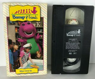 Vtg Vhs Barney & Friends: When I Grow Up Rare Time Life Video Cassette 1992