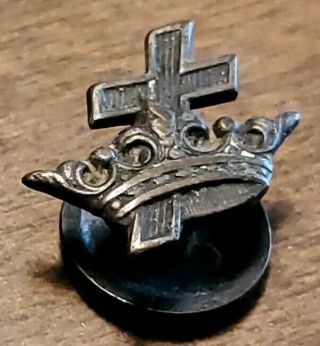 Watchtower Cross & Crown Pin Button Jehovah 