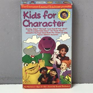 Barney Kids For Character Counts Vhs Video Tape Gullah Island Magic Bus Vtg Rare