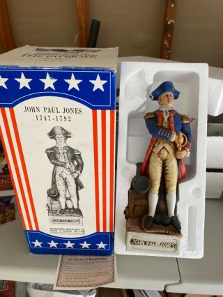 John Paul Jones Mccormick " The Patriots " Series Porcelain Decanter Empty Rare