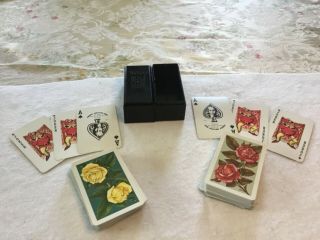 Vintage Kem Cards Rare Red & Yellow Rose 1935
