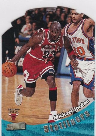 Michael Jordan 1998 Topps Stadium Club Rare Die - Cut Statliners $$ Insert Card