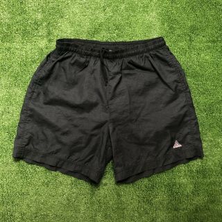 Vintage Nike Acg Black Nylon Lined Shorts Men’s Large L 90s Outdoors Hiking Rare