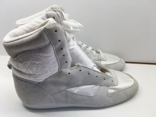 La Gear White Suede Trim High Top Sneakers Vintage Series Women 