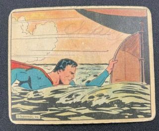 1940 Rare Vintage Superman Card Gum Distress At Sea 37 Set Break