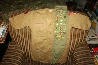 Vintage Bsa Boy Scouts Uniform Shirt Patch Sash Winter Park Florida Fla Fl Rare
