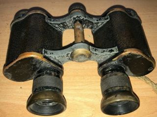 A Rare Set Of Early Vintage Carl Zeiss Jena D.  F.  8x Binoculars