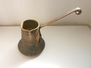 19th Antique Ottoman Empire Copper Jesse,  Coffee Pot Hand Wrought Rare - № 2