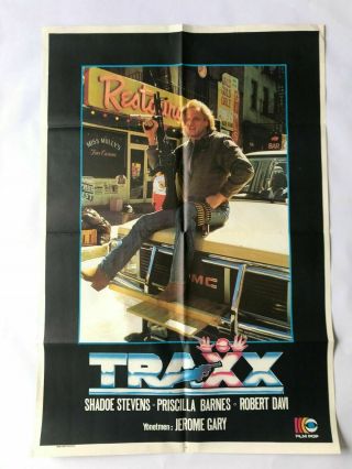 Traxx 1980s Turkish Action Movie Poster C7 Very Rare One Sheet Ss