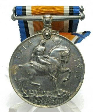 Rare Ww1.  War Medal.  3447.  Pte.  A.  J.  Teague.  South Wal.  Bord.  1914 - 18