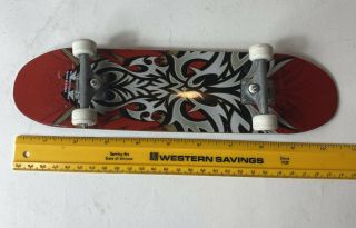 Rare Tech Deck 10.  5 “ Inch Handboard Vintage Toy Red/black Graphics Skateboard