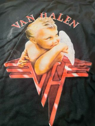 Van Halen Vintage Black Concert Band Tour T Shirt Rare Unisex Graphic