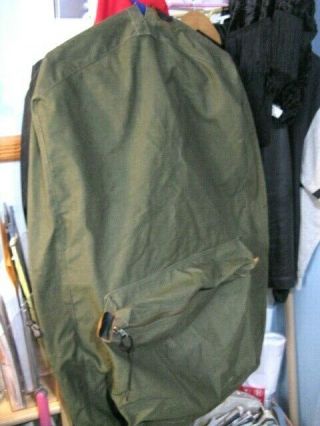 Vintage Military Garment Bag Heavy Green Canvas Rare