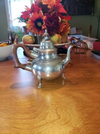 Vintage Williamsburg Shirley Anhauser Pewter Tea Pot Rare