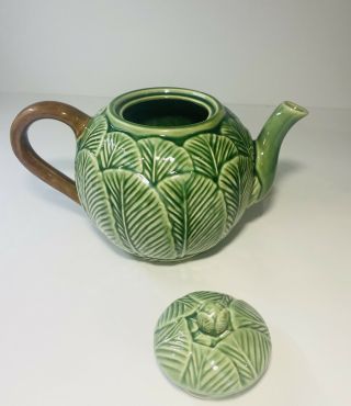 Vintage Rare Leaf - Tea Pot - Bordallo Pinheiro - Made in Portugal 6 