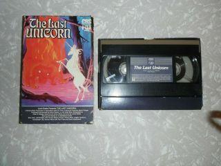 Rare Release The Last Unicorn Vhs Tape 1983 Cbs Fox Home Video 1982