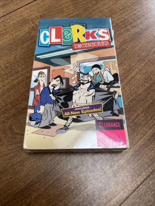 Clerks Uncensored Vhs Rare Animated Series Kevin Smith Mallrats Jay & Silent Bob