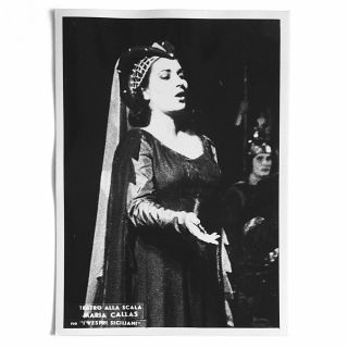 Maria Callas Rare Photo,  I Vespri Siciliani,  Scala