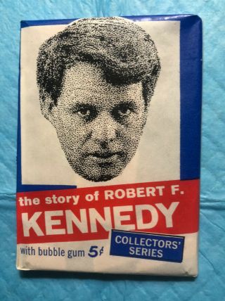 “wow” Rare 1968 Pack Of Robert F.  Kennedy Trading Cards
