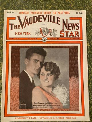 The Vaudeville News March 31,  1928 Rare Vaudeville Trade Mag