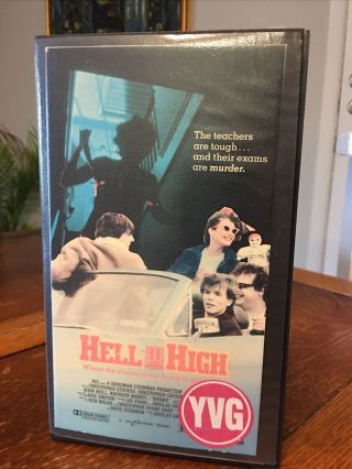 Hell High Vhs Horror Prism Release Rare Clamshell Box Cut Cover