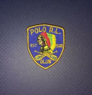 Rare Polo Ralph Lauren Small Indian Head Shield Patch