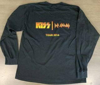 Kiss/def Leppard Tour 2014 - Rare Crew Xl T - Shirt - Upstaging Inc Chicago