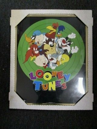 Looney Tunes Cast Rare 1993 Vintage Poster - Framed
