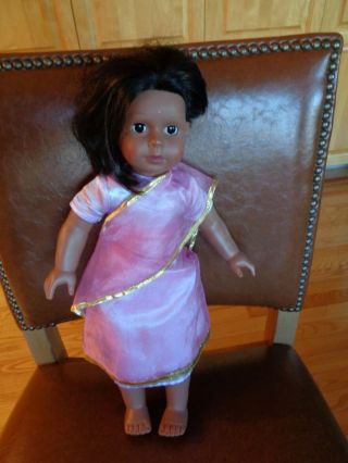 Rare Pottery Barn Kids Special Edition Gotz Prita 18 " Doll Indian India Sari
