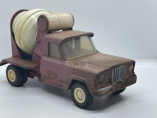 Vintage 1964 Tonka Jeep Concrete Mixer Truck 52110 Antique Vtg Rare Metal Toy