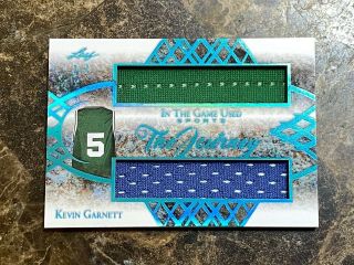 2019 Leaf In The Game Kevin Garnett Dual Jersey Patch 2/7 Rare The Journey