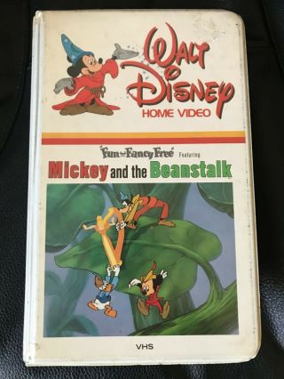 Walt Disney Home Video Vhs Mickey And The Beanstalk 96vs Rare Clamshell