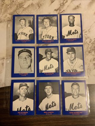 Rare 1962 Rgi York Mets Team Set From 1982 30 Cards In All In Vg.