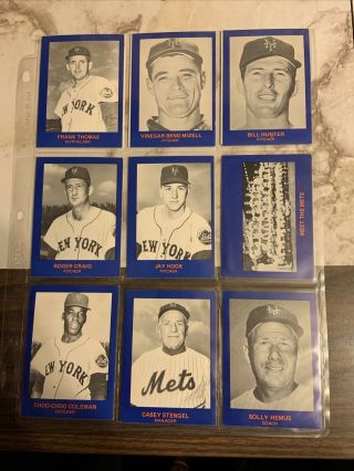 Rare 1962 RGI YORK METS TEAM SET from 1982 30 Cards in All in VG. 3