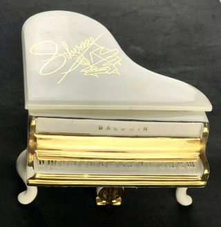 Rare Vtg Liberace Foundation White/gold Baldwin Ceramic Piano