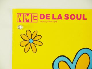 Rare Vtg De La Soul / Wonder Stuff Double - Sided Uk Promo Poster 1989 Nme 16x23 "