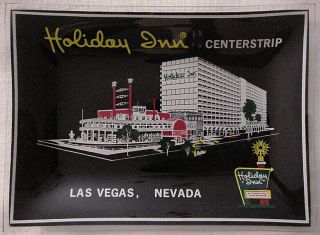 Vintage Rare Holiday Inn Hotel & Casino Ashtray Glass Dish Las Vegas,  Nv Nevada