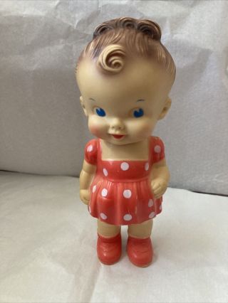 Rare Vintage 50’s,  Ruth E.  Newton’s Squeak Doll,  The Sun Rubber Co.  Girl