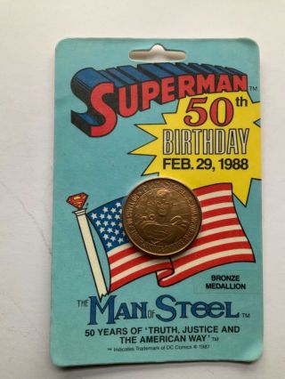 Extremely Rare Superman 50th - Bronze Medallion