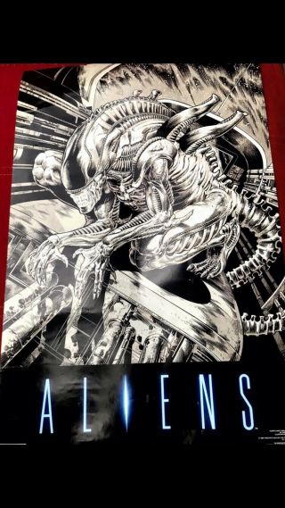 Aliens Poster Dark Horse 1988 Vintage Rare Mark Nelson Art First Print